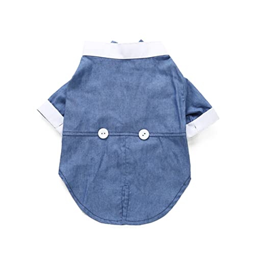 PartyKindom Hundekleidung für Welpen Outfit mit Fliege Bequemes Haustieranzug für Besondere Anlässe Blau PartyKindom Hundekleidung für Welpen Outfit mit Fliege Bequemes Haustieranzug für Besondere Anlässe Blau von PartyKindom
