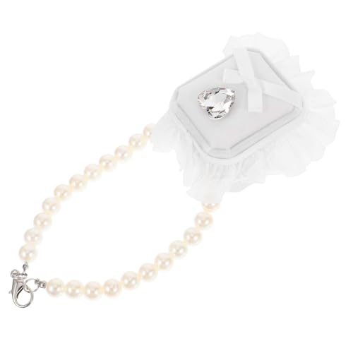 PartyKindom Hunderingkasten Ehering Hülle Pearl Hundekragen Ehering Halter Hundekette Für Hochzeitsvorschläge Engagement von PartyKindom