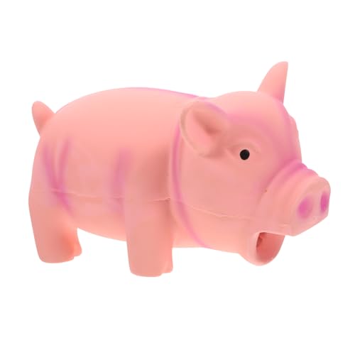 PartyKindom Hundespielzeug Kauspielzeug aus Langlebigem Latex Schweineform Quietschend für Welpen und Kleine Hunde Fördert Zahnpflege und Spielerisches Kauen Robust und Sicher für Aktives von PartyKindom