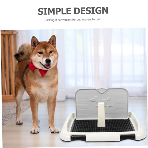 PartyKindom Hundetoilette Groß mit Spritzschutz Robustes Kunststoff Tablett rutschfeste Indoor Hunde Toilette für Kleine bis Mittlere Hunde Hygienisches Trainingstablett für Welpen und von PartyKindom
