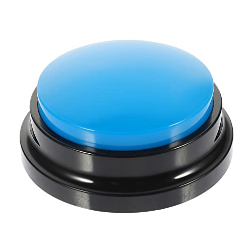 PartyKindom Interaktiver Hundeklingel Button mit Aufnahmefunktion Langlebiger Kunststoff Lauter Training für Welpen und Kleine Hunde Blaues Haustier Accessoire von PartyKindom