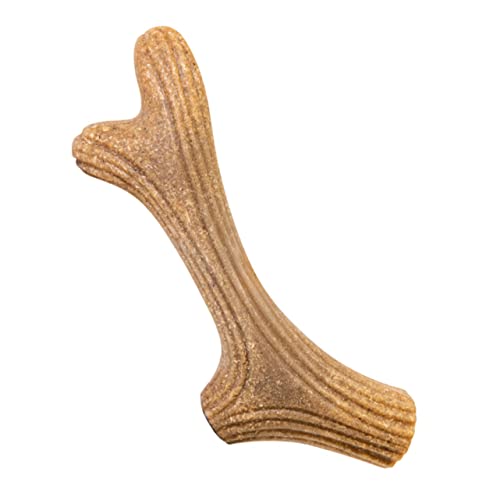 PartyKindom Interaktives Hundespielzeug Antler Kauspielzeug für Welpen um Zähne zu Pflegen Langlebig Umweltfreundliches Holzmaterial Einzigartiges Oberflächendesign Geeignet für Aggressive von PartyKindom