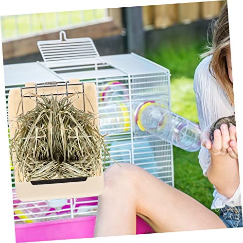 PartyKindom Kaninchengerechtes Robustes Heuraufendispenser Rack aus Hochwertigem Material Sicher und Platzsparend Einfach in Käfigen Fixierbar für Meerschweinchen Chinchillas und Kaninchen von PartyKindom