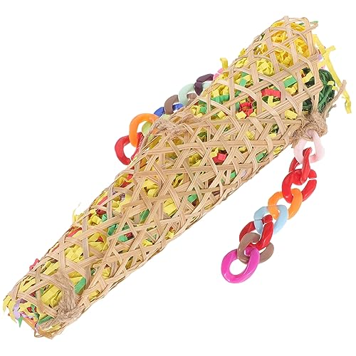 PartyKindom Vogel Spielzeug Papagei Kauspielzeug Aus Sicheren Materialien Hängendes Vogelkäfig Zubehör Robustes Schredder Spielzeug Für Wellensittiche Und Andere Vögel Für Beschäftigung von PartyKindom