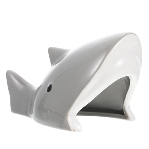 PartyKindom Keramik Hamsterversteck Haustierrückzugsort Sommer Kühlendes Nagerhaus Robustes Beißfestes Kleintiernest für Hamster und Kleine Haustiere in Fisch Form PartyKindom Keramik Hamsterversteck Haustierrückzugsort Sommer Kühlendes Nagerhaus Robustes Beißfestes Kleintiernest für Hamster und Kleine Haustiere in Fisch Form von PartyKindom