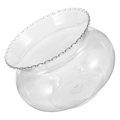 PartyKindom Klarer Plastik Aquarium für Betta Fische Fischschale Dekorative Vase für Zuhause Hochzeit und Partys für Goldfische und Pflanzen Leicht zu Reinigen von PartyKindom