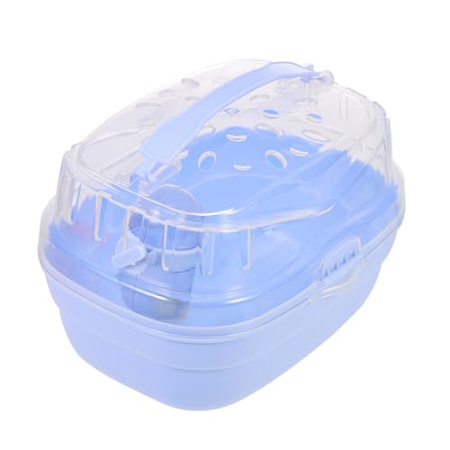 PartyKindom Kleine Tragbare Hamster Transportbox aus Robustem Material mit Praktischem Griff Leicht und Kompakt für Hamster Chinchillas und Kleine Kleintiere Unterwegs von PartyKindom