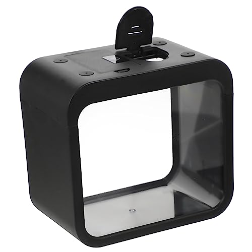 PartyKindom Kleines Aquarium mit LED Beleuchtung Transparente Reptilien und Fischzuchtbox Dekoratives Desktop Nano Aquarium für Fischaufzucht und Stilvolle Raumgestaltung von PartyKindom