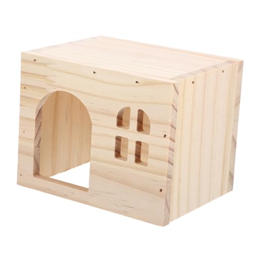 PartyKindom Kleines Holzversteck für Hamster Natürlicher Unterschlupf aus Robustem Holz für Nagetiere Gemütliches für Hamster Entspannen PartyKindom Kleines Holzversteck für Hamster Natürlicher Unterschlupf aus Robustem Holz für Nagetiere Gemütliches für Hamster Entspannen von PartyKindom