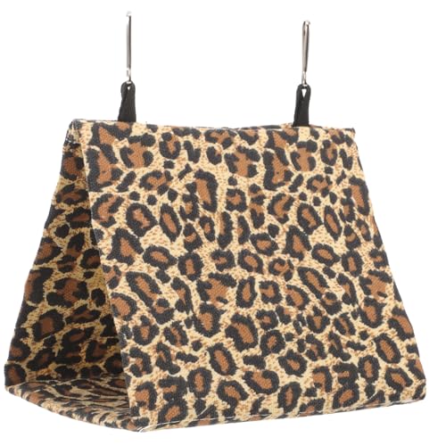 PartyKindom Kleintier Hängematte für Hamster und Mäuse Warmes Nest für Kleine Leopard Print für Sofa Bett und Reisen von PartyKindom