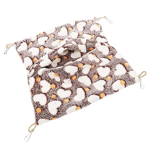 PartyKindom Warmes Hamsterbett Für Kleine Tiere Atmungsaktive Hängematte Doppellagige Konstruktion 32x34cm Für Meerschweinchen Und Chinchillas von PartyKindom