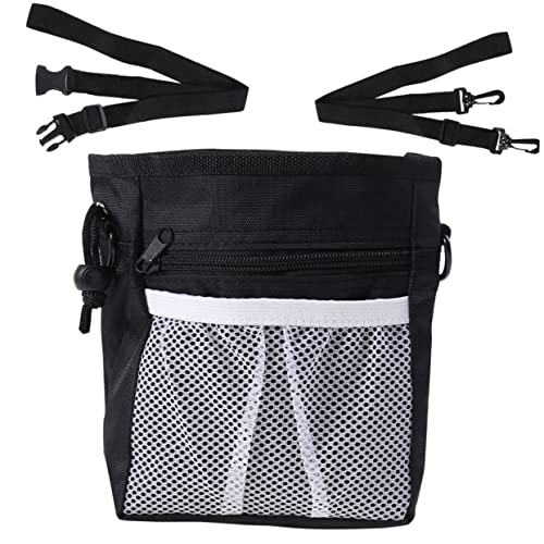 PartyKindom Leckerli Tasche für Hundetraining Leichte Langlebige Nylon Futtertasche mit Kordelverschluss Multifunktionale Trainingsbeutel mit Frontreißverschluss für Snacks Handy Schlüssel von PartyKindom