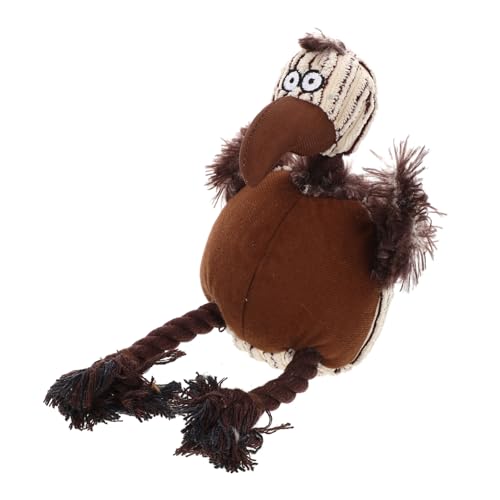 PartyKindom Lustiges Quietschendes Hundespielzeug aus Robustem Beißfest und Leicht zu Reinigen Geeignet für Kleine Mittlere und Große Hunde Interaktives Outdoor und Trainingstier in Beige von PartyKindom