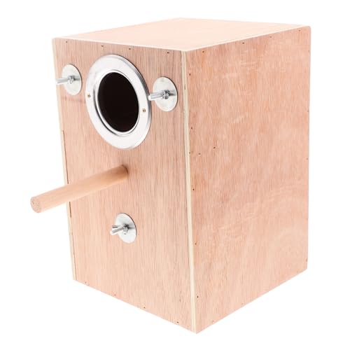 PartyKindom Nistkasten für Kleine Vögel aus Leichtem Holz Hängend Langlebig und Pflegeleicht Geeignet für Wellensittiche Papageien und Sittiche Witterungsbeständig und Einfach zu Reinigen von PartyKindom