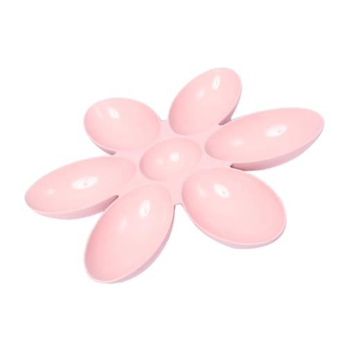 PartyKindom Petal Förmiger Futternapf für Haustiere Rutschfestes Design mit Stabilem Sockel Abgerundete Ecken zum Schutz Leicht zu Reinigen Geeignet für Katzen und Kleine Hunde Rosa von PartyKindom