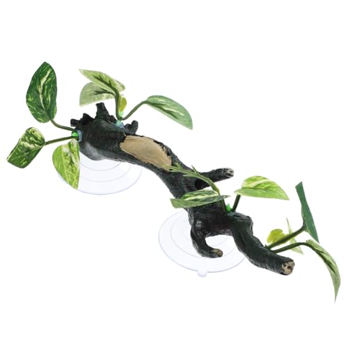 PartyKindom Realistischer Reptilien Kletterast aus Robustem Resin Natürlich Geformt für Terrarium Dekoration Installieren als Reptilienpflanzen Deko für Eidechsen Schlangen Geckos und von PartyKindom