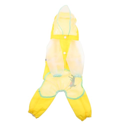 PartyKindom Reflektierender Hunderegenmantel Leichtes Full Cover Regenmantel für Kleine und Mittelgroße Hunde Einfach Anzuziehen Schützend und Kompakt für Nasse Tage von PartyKindom