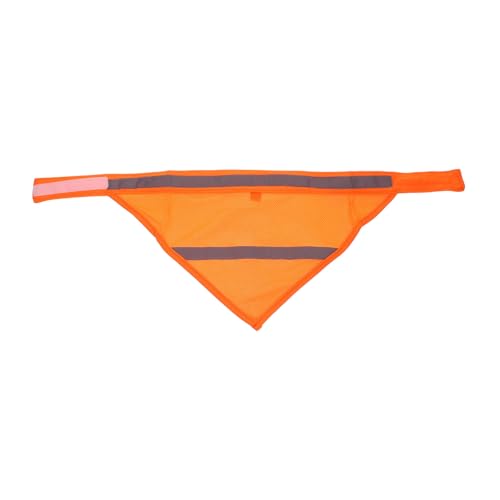 PartyKindom Reflektierendes Haustier Bandana Dreieckstuch Sicherheits Halstuch für Hunde Leuchtendes Halsband mit Zugloch Modisches Accessoire für Kleine und Mittelgroße Hunde Orange von PartyKindom