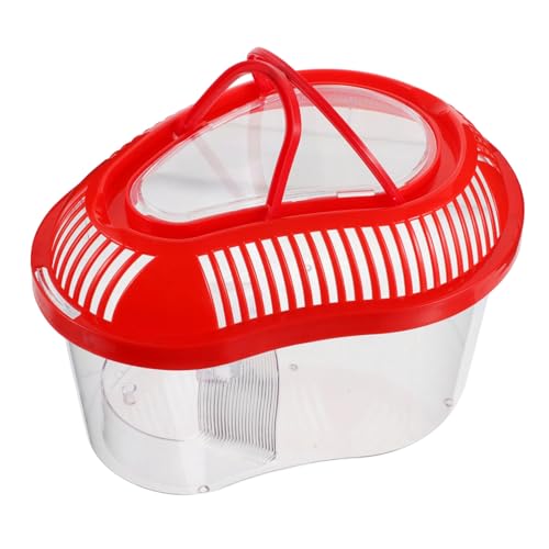 PartyKindom Reptilien Terrarium Transportbox mit Tragegriff Kunststoff Zuchtbox für Schlangen Schildkröten und Fische Sonnenbadeplattform Rot PartyKindom Reptilien Terrarium Transportbox mit Tragegriff Kunststoff Zuchtbox für Schlangen Schildkröten und Fische Sonnenbadeplattform Rot von PartyKindom