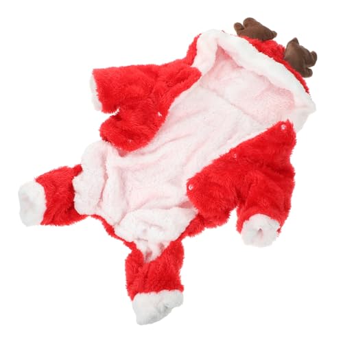 PartyKindom Rotes Haustier Winddichtes Kostüm mit Rentierdesign Witziger Cosplay Hundepullover für Kleine Hunde und Katzen Praktisch Strapazierfähig für Herbst Weihnachten und PartyKindom Rotes Haustier Winddichtes Kostüm mit Rentierdesign Witziger Cosplay Hundepullover für Kleine Hunde und Katzen Praktisch Strapazierfähig für Herbst Weihnachten und von PartyKindom