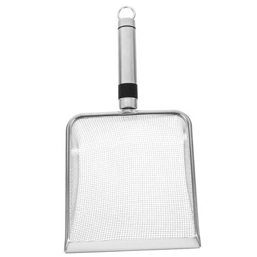 PartyKindom Schaufel für Katzenstreu Müllschaufel Sichter drinnen Katzensand groß cat Litter Shovel katzenstreu schippe Katzenstreu Scoop Schaufel für Haustierstreu Rostfreier Stahl Silver von PartyKindom
