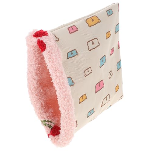 PartyKindom -Schlafsack Kleintierbetten weich Hamster-Kuschelsack Haustiersack Nagetierkuschel Sack Mini Größe Hamster Bett Matte Decke Schlaf Bettwäsche Matten Haustier Zufällige Farbe von PartyKindom