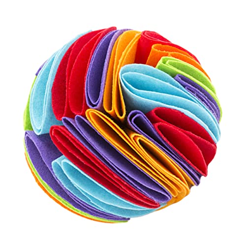 PartyKindom Schnüffelball für Hunde Buntes Kauspielzeug aus Filz für Langsames Fressen Beißfest und Strapazierfähig für Teething und für Hunde Aller von PartyKindom