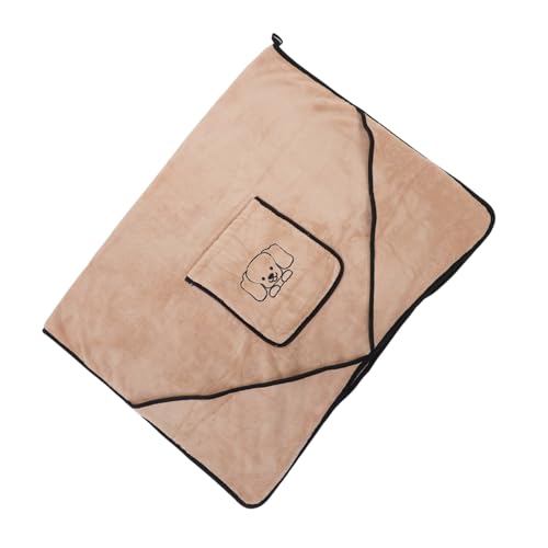 PartyKindom Superabsorbierendes Haustierhandtuch mit Handtaschen Dicke Korallenvlies Decke Schnelltrocknendes Hundetuch für Kleine Hunde und Katzen Vielseitig für Bad und Outdoor Geeignet von PartyKindom