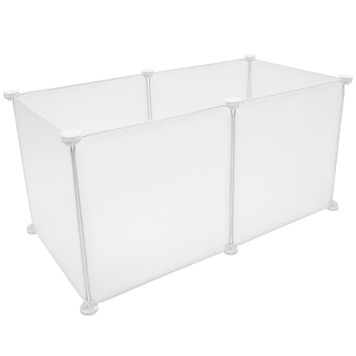 PartyKindom Teiliges Kleintier freilaufgehege aus Langlebigem Material Abnehmbar und Sicher als Hasen Kaninchenstall für Innen Außenbereich Einfache Installation Transparentes Design für Gute von PartyKindom