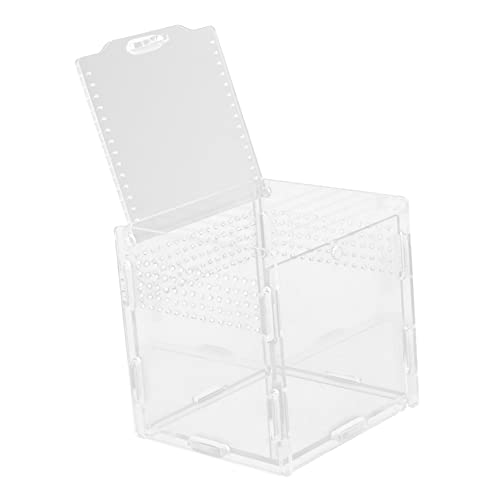 PartyKindom Terrarium Fütterungsbox Klar Langlebig mit Belüftung Geeignet für Schlangen Geckos Frösche Skorpione Kleine Reptilien und Luftzirkulierend Bruchsicher von PartyKindom