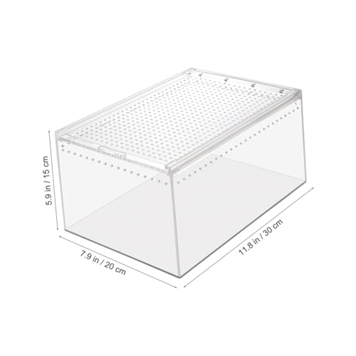 PartyKindom Transparente Auslaufsichere Reptilienbox aus Multifunktional für Schlangen Spinnen Skorpione Geckos Krabben Leichte Belüftete Transport und Aufzuchtbox PartyKindom Transparente Auslaufsichere Reptilienbox aus Multifunktional für Schlangen Spinnen Skorpione Geckos Krabben Leichte Belüftete Transport und Aufzuchtbox von PartyKindom