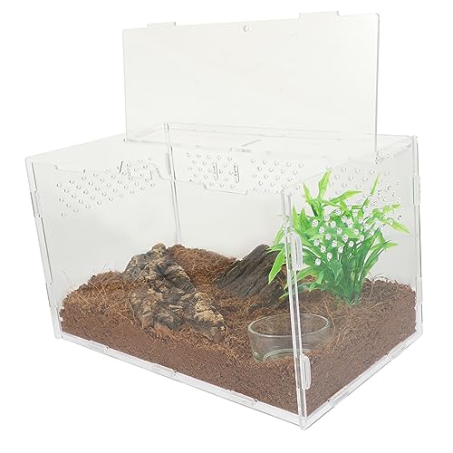 PartyKindom Transparente Reptilien Zuchtbox aus Langlebiges Terrarium für Gecko Spinnen Schlangen Frösche und Kleine Reptilien für Terrarienhaltung PartyKindom Transparente Reptilien Zuchtbox aus Langlebiges Terrarium für Gecko Spinnen Schlangen Frösche und Kleine Reptilien für Terrarienhaltung von PartyKindom