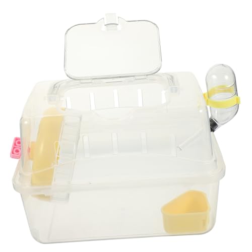 PartyKindom Transparenter Hamsterkäfig mit Rundum Dach Tragbare Transportbox für Kleintiere Langlebiger und Leichter Hamsterkäfig mit Praktischem Griff Geeignet für Zwerghamster und Mäuse PartyKindom Transparenter Hamsterkäfig mit Rundum Dach Tragbare Transportbox für Kleintiere Langlebiger und Leichter Hamsterkäfig mit Praktischem Griff Geeignet für Zwerghamster und Mäuse von PartyKindom