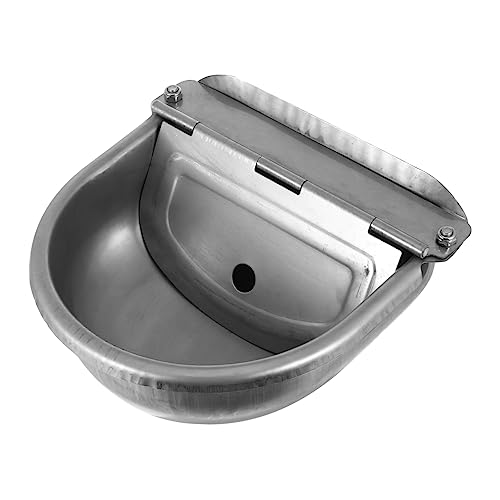 PartyKindom Trinkbrunnen Aus Edelstahl Automatische Viehtränke Wasserbrunnen Für Vieh Tränkebehälter Für Rinder Wasserspender Für Nutztiere Trinkbrunnen Für Nutztiere Rostfreier Stahl Silver von PartyKindom