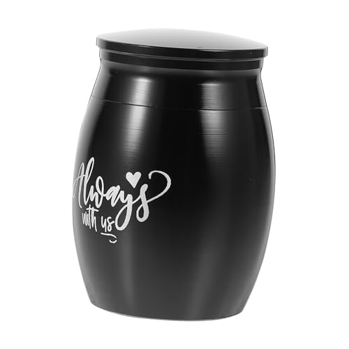 PartyKindom Urne für Hunde personalisiert Asche Einer Hundeurne von Schild Name Katzen Aschebehälter Tierurne Katze cinerary schatulle Haustier-Asche-Aufbewahrungshalter Rostfreier Stahl Black von PartyKindom