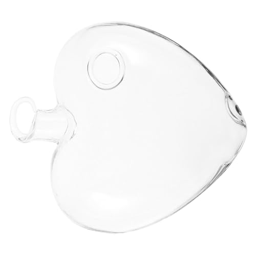 PartyKindom Vase in Herzform Flasche Fischtankverzierung Fischglas Grün Gefälschte Pflanzen Halter Für Wattepads Keksdose Krüge Mit Deckel Künstliche Pflanzen Schüssel Weinregal Transparent von PartyKindom
