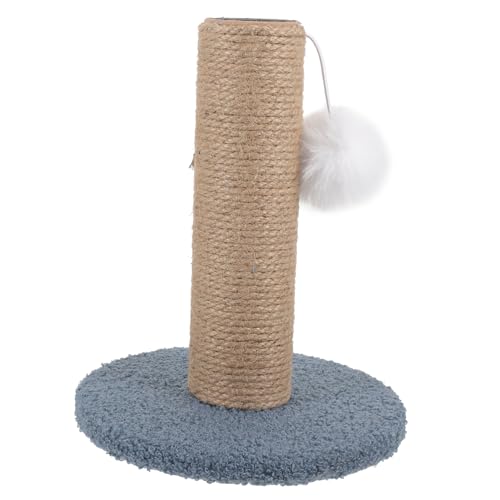 PartyKindom Verschleißfester Katzenkratzbaum mit Dickem Kratzpfosten und Hängendem Spielball Langlebiger Sicherer Katzenbaum für Kätzchen Krallen Schleifen und Tiefblauer Kratzpfosten PartyKindom Verschleißfester Katzenkratzbaum mit Dickem Kratzpfosten und Hängendem Spielball Langlebiger Sicherer Katzenbaum für Kätzchen Krallen Schleifen und Tiefblauer Kratzpfosten von PartyKindom