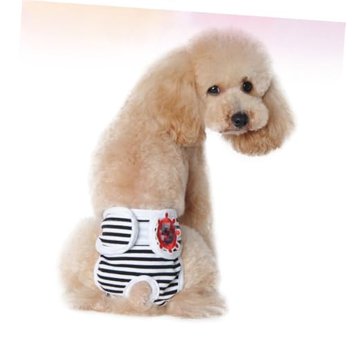 PartyKindom Verstellbare Hundewindel mit Atmungsaktivem Material und Streifenmuster Hygienische Schutzhose für Weibliche Hunde Schützt Möbel und Böden vor Flecken Schwarz PartyKindom Verstellbare Hundewindel mit Atmungsaktivem Material und Streifenmuster Hygienische Schutzhose für Weibliche Hunde Schützt Möbel und Böden vor Flecken Schwarz von PartyKindom