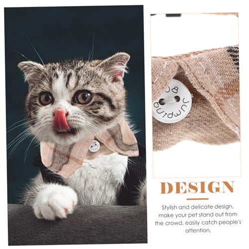 PartyKindom Verstellbares Katzenhalsband mit Kariertem Muster Atmungsaktives Haustier Kragen für Kätzchen Modisches Accessoire Komfortabel und Sicher für Drinnen und Partys PartyKindom Verstellbares Katzenhalsband mit Kariertem Muster Atmungsaktives Haustier Kragen für Kätzchen Modisches Accessoire Komfortabel und Sicher für Drinnen und Partys von PartyKindom