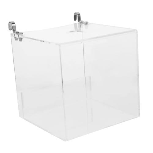 PartyKindom Vogelbad Vogeldusche Vogelbad Becken Klein Vogelbad Für Käfig Vogelbad Für Käfigvögel Vogeltränke Vogeltränke Vogelbadewanne Vogelkäfigbad Papagei Modern Acryl Transparent von PartyKindom