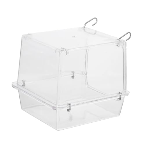 PartyKindom Vogelbadewanne für Käfig aus Dickem Transparentem mit Auslaufschutz Hängende Papageien Duschbox Vielseitig als Trink oder Futterbox für Kleine Vögel Geeignet PartyKindom Vogelbadewanne für Käfig aus Dickem Transparentem mit Auslaufschutz Hängende Papageien Duschbox Vielseitig als Trink oder Futterbox für Kleine Vögel Geeignet von PartyKindom
