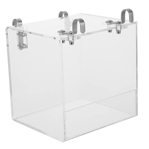PartyKindom Vogelbadewanne für Kleine Vögel Transparente Duschbox für Papageien und Einfach zu Reinigen für Käfige und Tierbedarf Fördert Aktivität und Spielvergnügen von PartyKindom