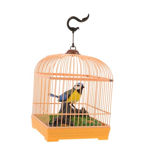 PartyKindom Vogelkäfig- mit Sprachsteuerung zwitschernder Vogel im Käfig geräuschaktivierter Vogel elektronisches Vogelspielzeug Sprechendes Vogelspielzeug für Plastik PartyKindom Vogelkäfig- mit Sprachsteuerung zwitschernder Vogel im Käfig geräuschaktivierter Vogel elektronisches Vogelspielzeug Sprechendes Vogelspielzeug für Plastik von PartyKindom