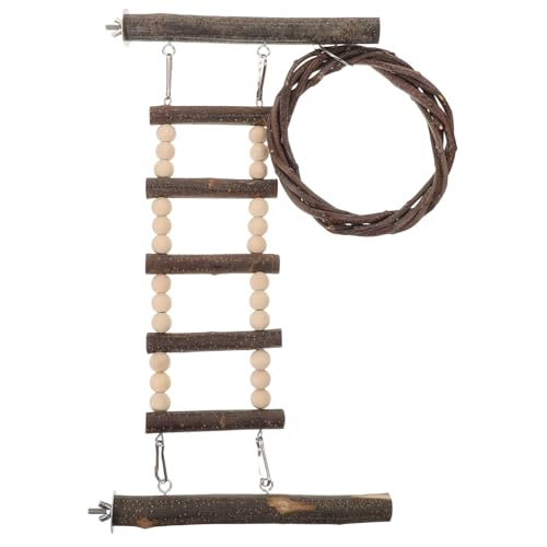 PartyKindom Papageien Kletterleiter aus Holz Sittich Spielzeug mit Trittleiter für Vogeltraining Vogelkäfig Zubehör Geeignet für Wellensittiche und Kleine Vögel PartyKindom Papageien Kletterleiter aus Holz Sittich Spielzeug mit Trittleiter für Vogeltraining Vogelkäfig Zubehör Geeignet für Wellensittiche und Kleine Vögel von PartyKindom