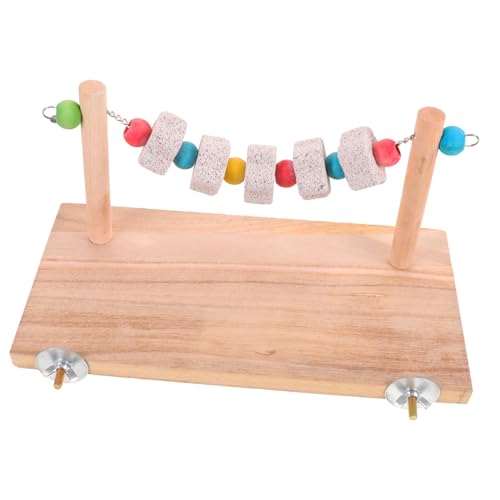 PartyKindom Vogelspielzeug Holzplattform mit Kauspielzeug Lava Vogel Sitzstange Spielbrett Schaukel für Wellensittiche Papageien und Kleine Haustiere Robustes Trainingstool für Käfig und PartyKindom Vogelspielzeug Holzplattform mit Kauspielzeug Lava Vogel Sitzstange Spielbrett Schaukel für Wellensittiche Papageien und Kleine Haustiere Robustes Trainingstool für Käfig und von PartyKindom