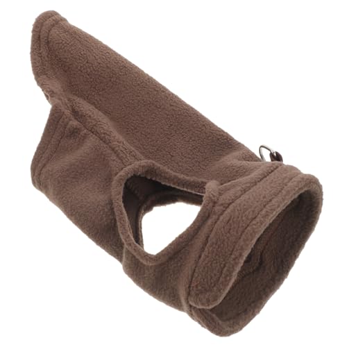 PartyKindom Warme Fleece Weste für Kleine Hunde Ärmellose Hundejacke mit D Ring für Leinenbefestigung Weiche Polarwolle Hundeweste für Winter Bequem und Bewegungsfrei für Kalte Außenausflüge von PartyKindom