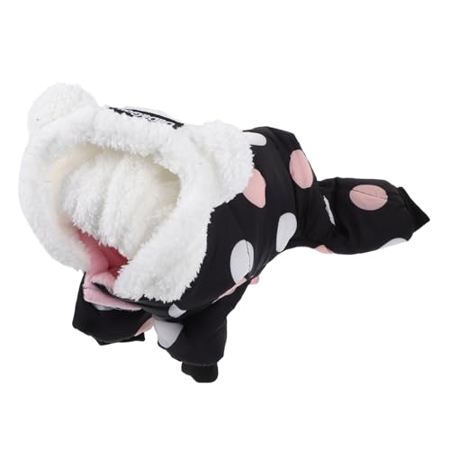 PartyKindom Warmer Haustiermantel aus Baumwolle Gefütterte Hundejacke mit Knopfleiste Atmungsaktiv und Strapazierfähig für Kalte Wintertage und Vielseitige Outdoor Aktivitäten von PartyKindom
