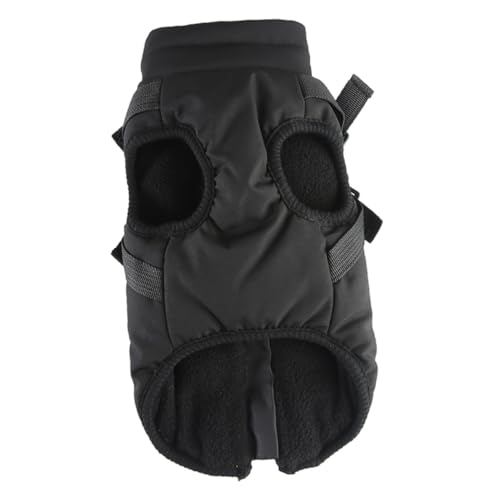 PartyKindom Warmer Tragbarer Hundemantel mit Brustgeschirr Verschleißfestes Polyester Komfortable Atmungsaktive Hundebekleidung für Welpen Geeignet für Kalte Jahreszeiten und Outdoor von PartyKindom