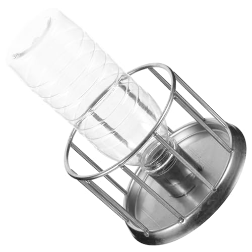 PartyKindom Wasserspender für Schildkröten Schüssel Terrarium wasserschale Reptilien wasserschale mini Water Dispenser Bartagame Futternapf Futterbehälter für Schildkröten Rostfreier Stahl von PartyKindom