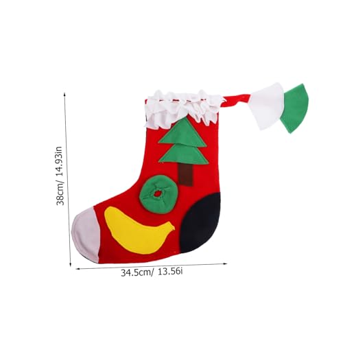 PartyKindom Weihnachtlicher Snuffle Mat in Sockendesign Interaktive Futtermatte für Hunde und Welpen rutschfeste Langlebige Trainingsmatte zur Snack und Leckerli Suche Fördert Gesundes von PartyKindom